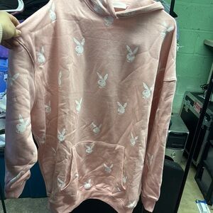 Playboy Pink Hoodie with Bunny Print